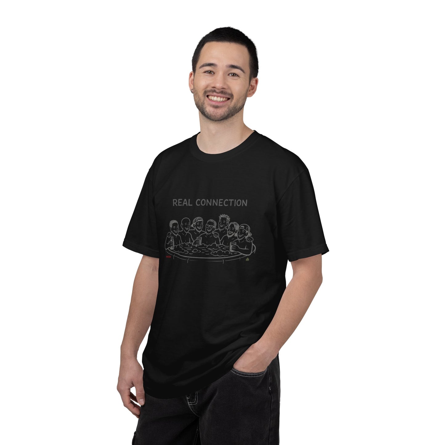 Real Connection T-Shirt — Hot Tub Line Art Tee