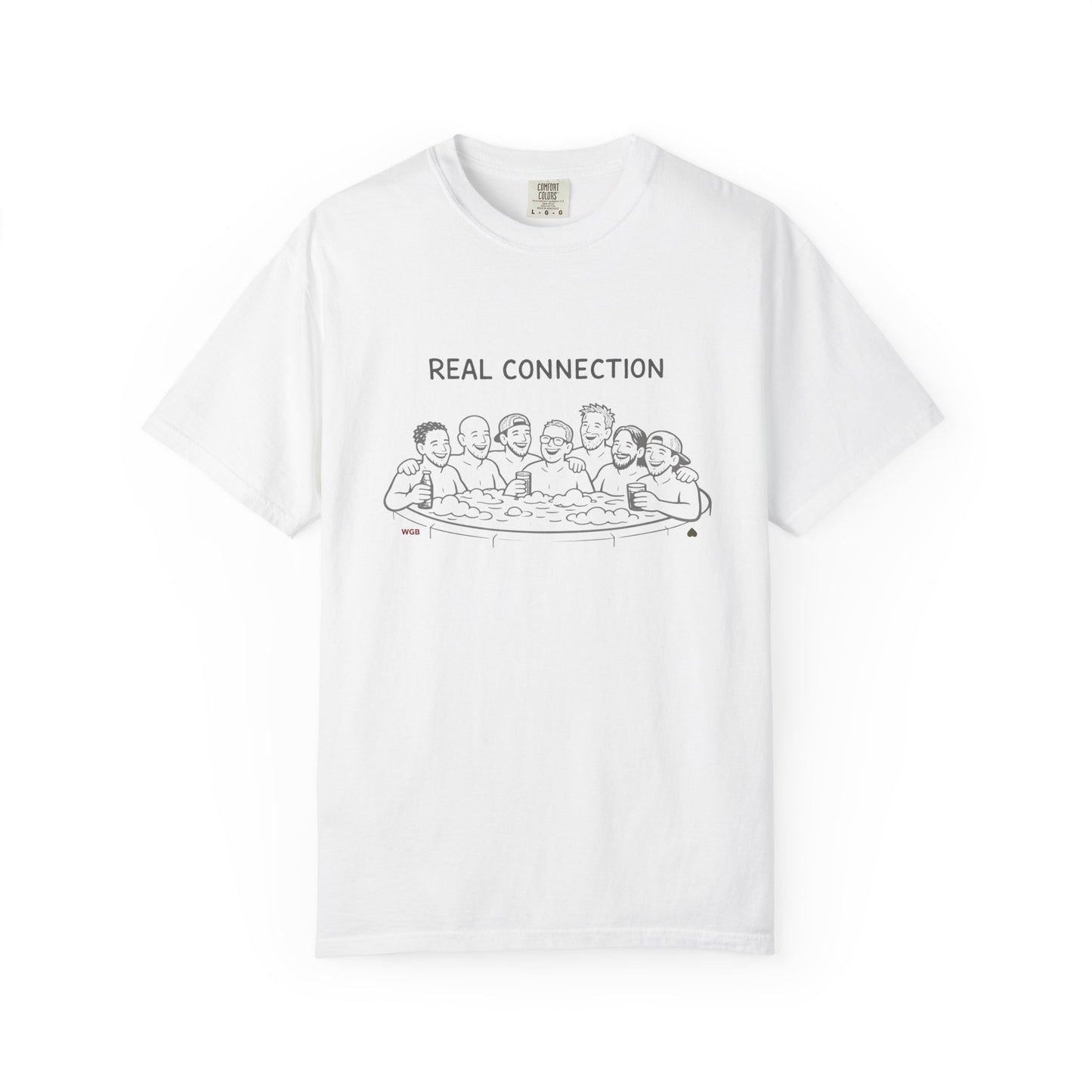 Real Connection T-Shirt — Hot Tub Line Art Tee