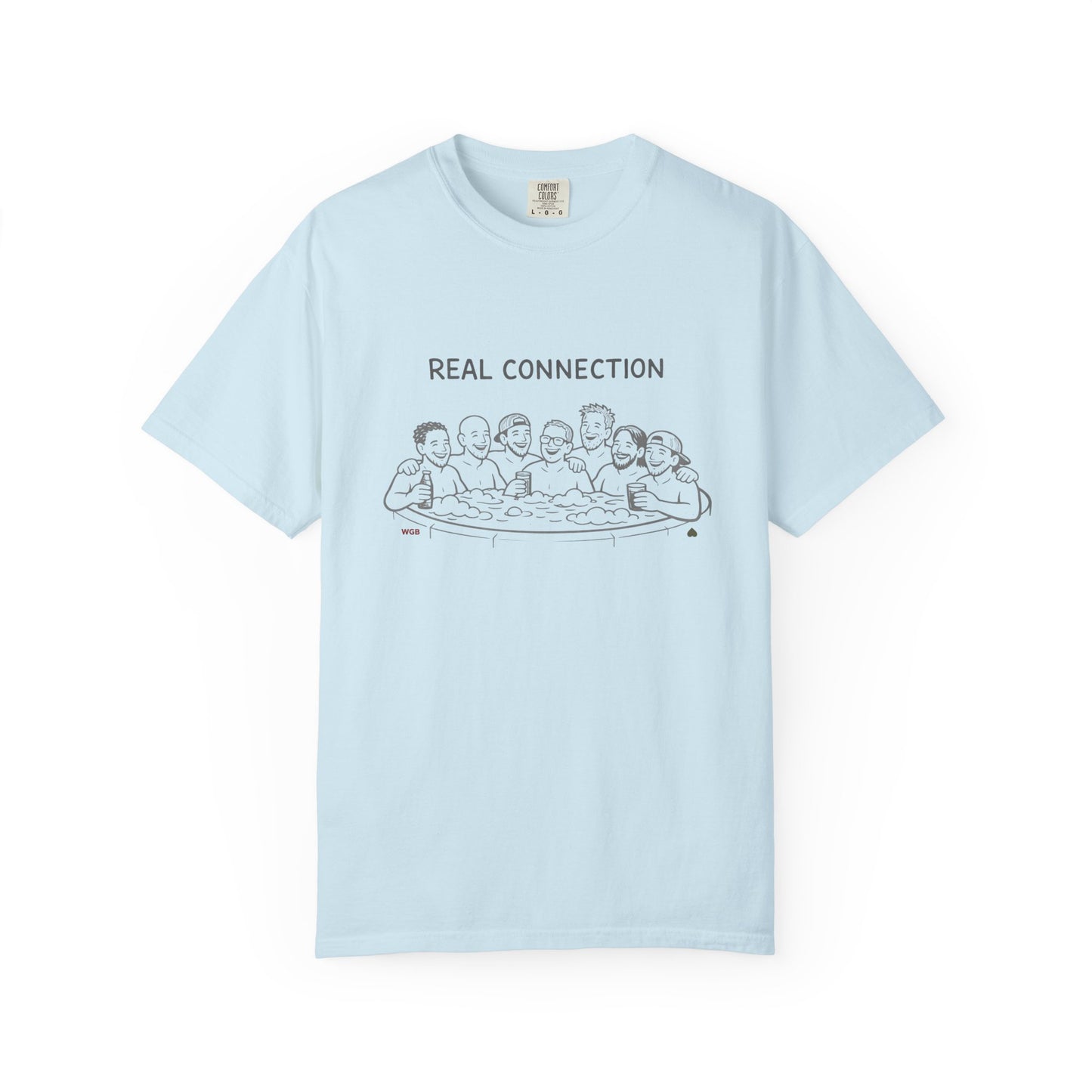 Real Connection T-Shirt — Hot Tub Line Art Tee