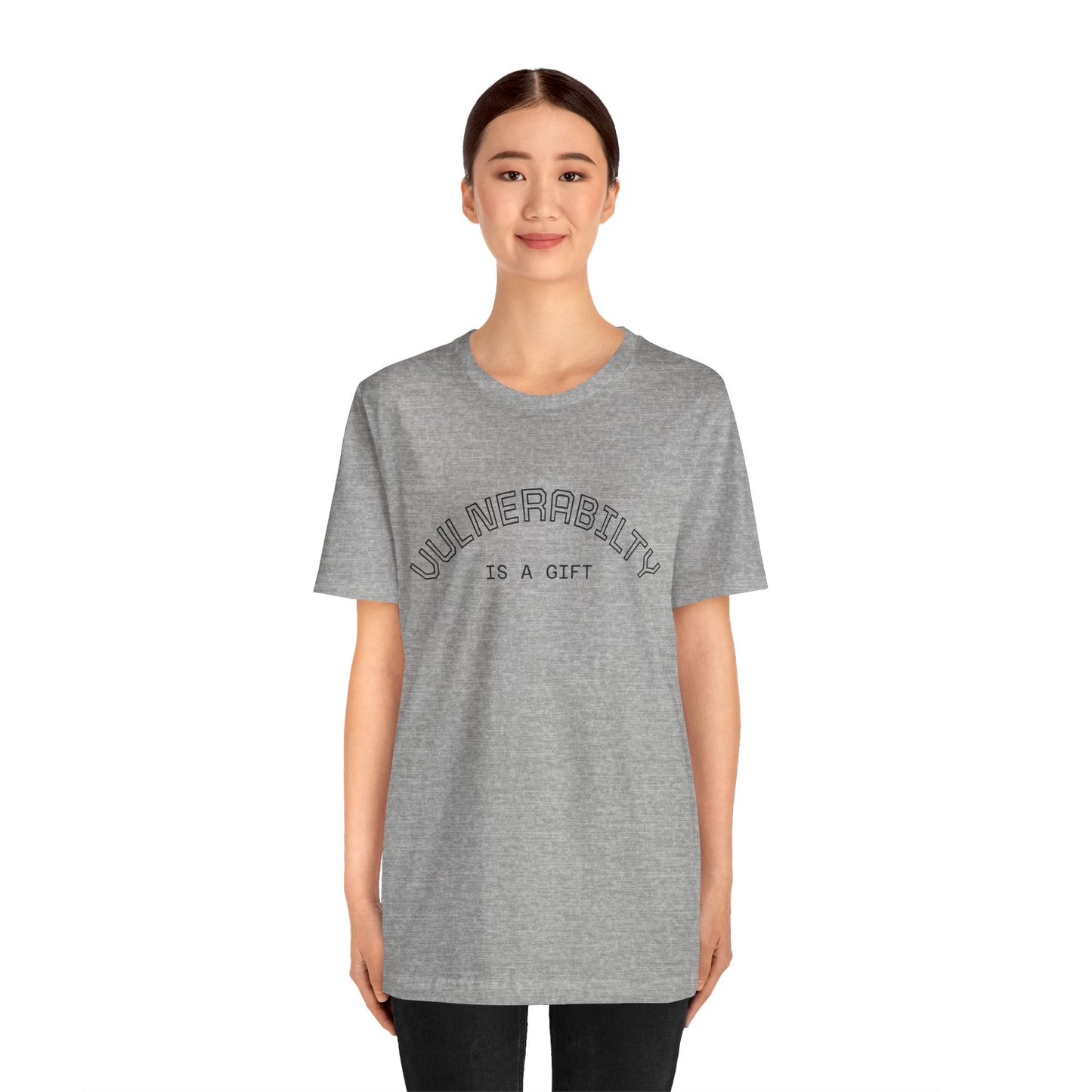 Vulnerability Is a Gift Tee — Inspirational Minimalist Mental Health T-Shirt