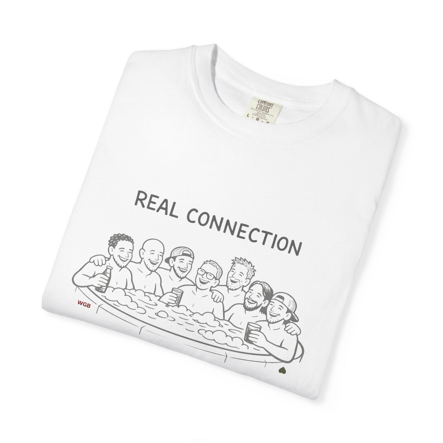 Real Connection T-Shirt — Hot Tub Line Art Tee