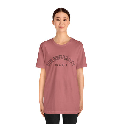 Vulnerability Is a Gift Tee — Inspirational Minimalist Mental Health T-Shirt