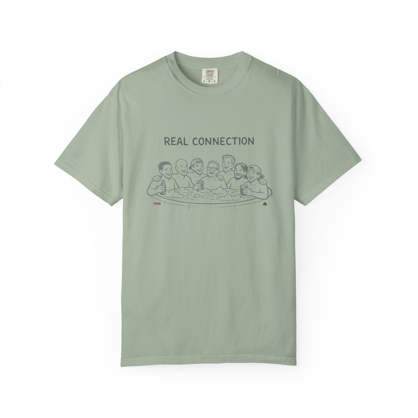 Real Connection T-Shirt — Hot Tub Line Art Tee